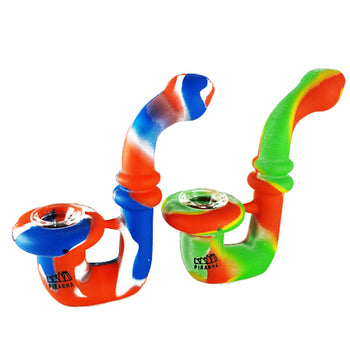 Piranha 5" Sherlock Silicone Hand Pipe w/ Glass Bowl