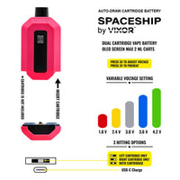 Vixor Spaceship Dual 510 Cart Battery