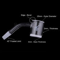 Honeybee Herb - 14mm 45 Degree Honey & Milk Bevel Quartz Banger - Male