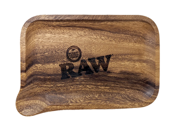 Raw Wooden Rolling Tray With Pour Spout