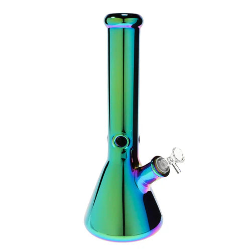 Rainbow Metallic Beaker Bong - 14