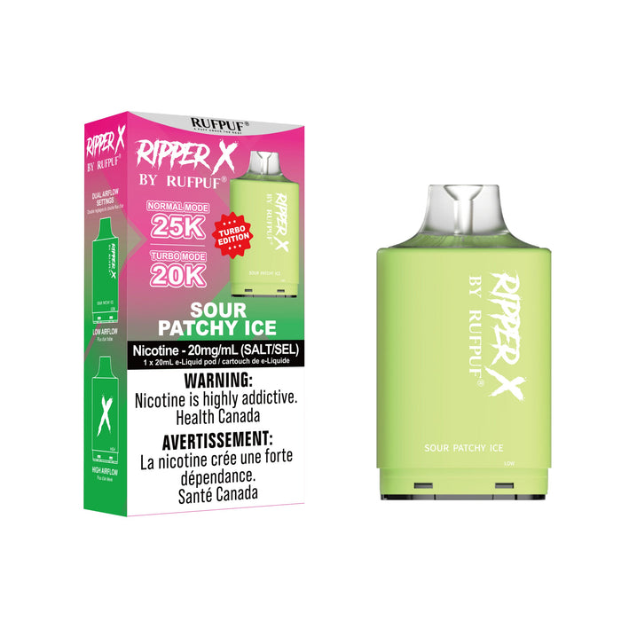 Pod de remplacement Gcore Rufpuf Ripper X 20 ml 20 000 ou 25 000 bouffées niveau X