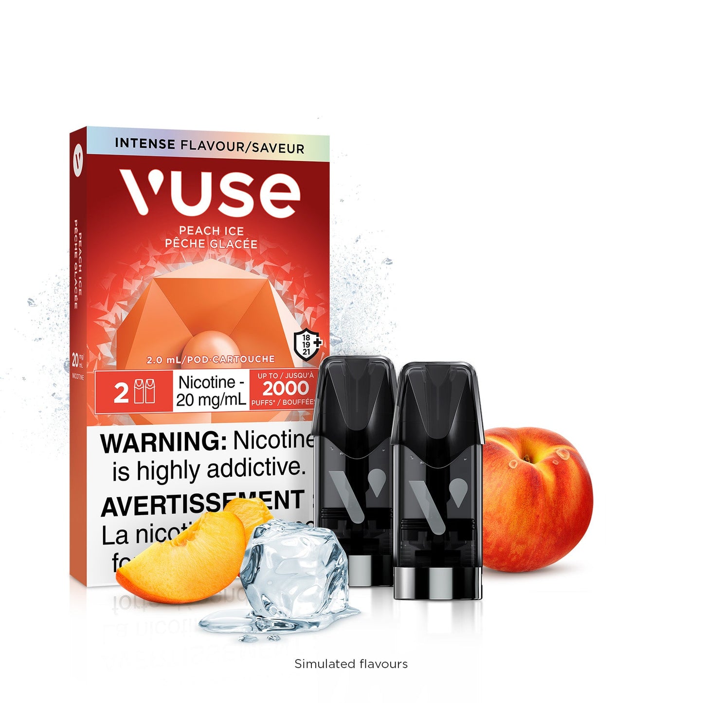 Vuse 2.0 - Capsules de remplacement pour ePod Peach Ice