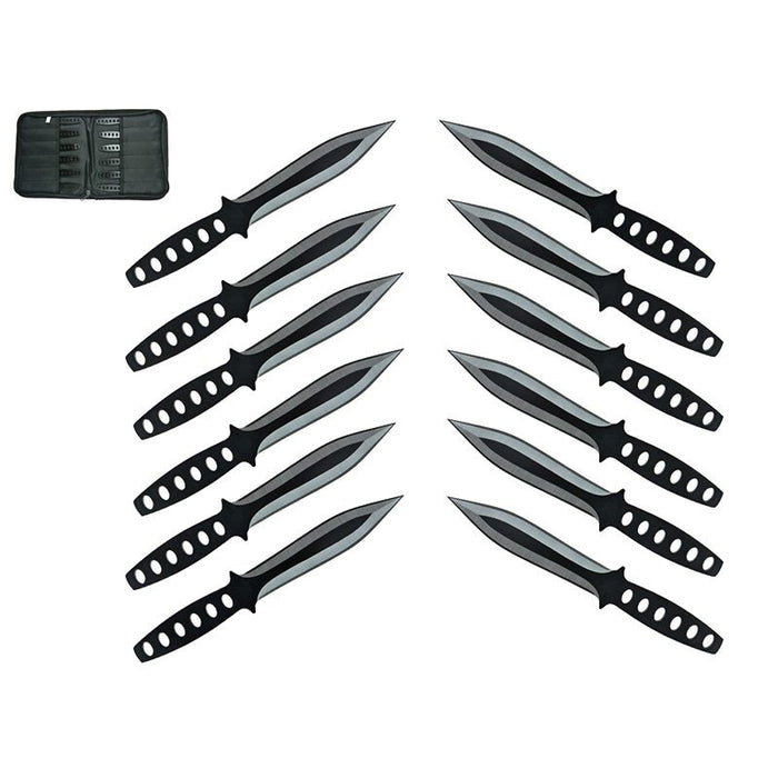6″ Black Noir Throwing Knife Set
