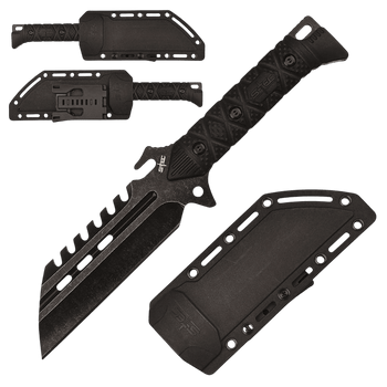 S-TEC - 10.5″ Dark Halo Fixed Blade Full Tang Knife w/ ABS Sheath