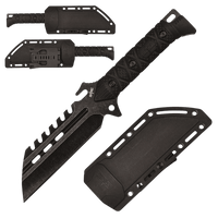 S-TEC - 10.5″ Dark Halo Fixed Blade Full Tang Knife w/ ABS Sheath