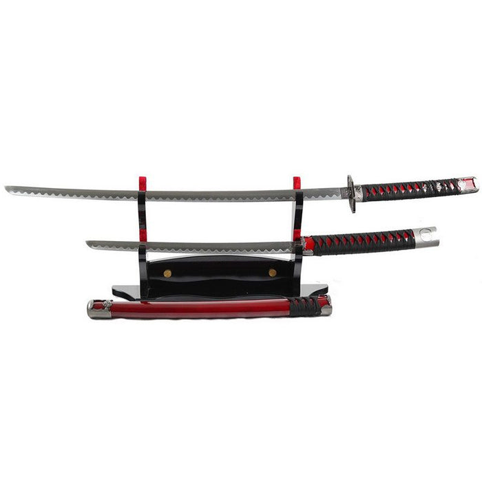 42″ Samurai Sword Combo w/ Wakizashi in Scabbard