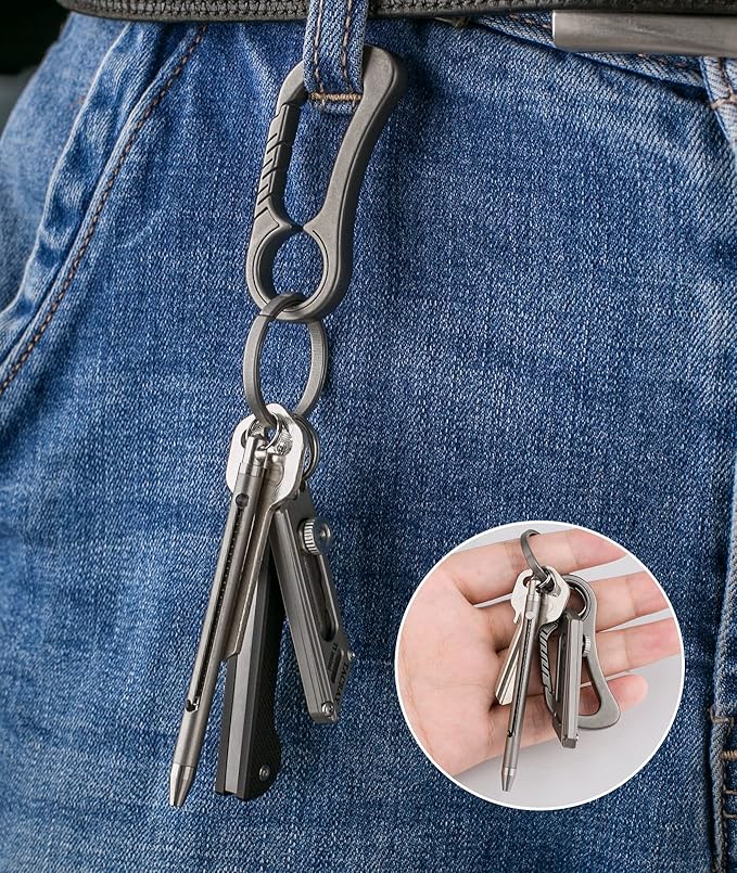 Titanium Portable Toothpick Keychain