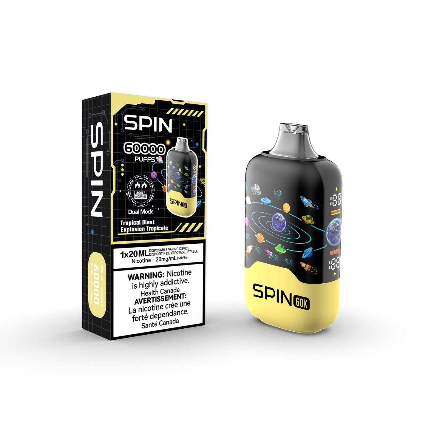SPIN 60K Rechargeable Disposable Vape 20mL