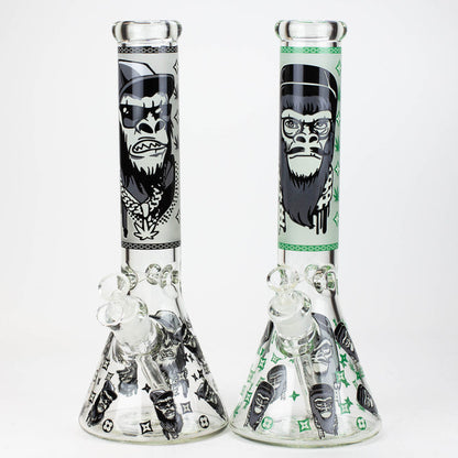 14" Gorilla Glow in the Dark Beaker Bong 7mm