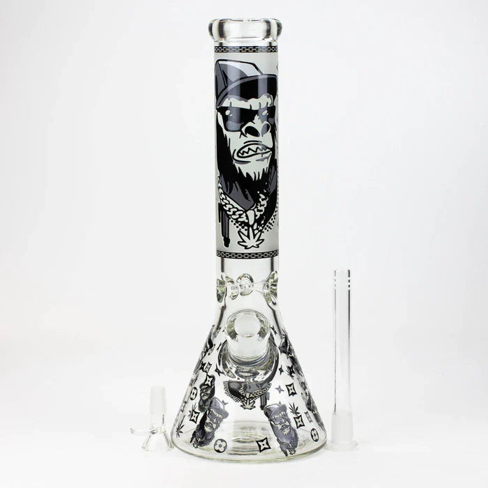 14" Gorilla Glow in the Dark Beaker Bong 7mm