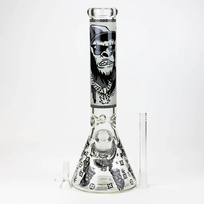 14" Gorilla Glow in the Dark Beaker Bong 7mm