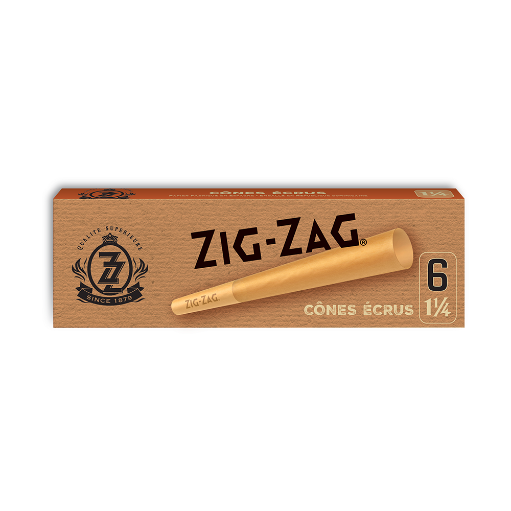 Zig-Zag | Cônes non blanchis 1 1/4" 6 par paquet