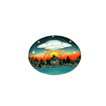 4.75" UFO Round Polyresin Incense Burner