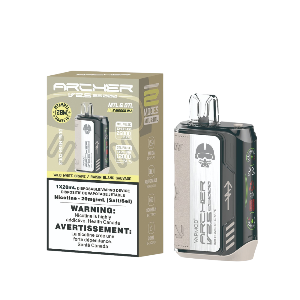 VAPMOD Archer 2.5 25000 Puff Rechargeable Disposable Vape 20ml