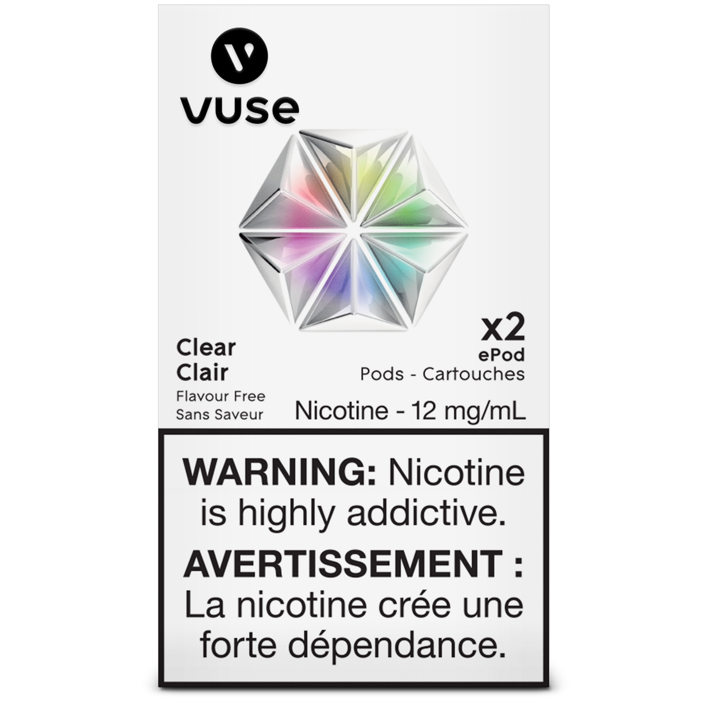 Vuse - Clear (Flavourless) ePod Replacement Pods [Available See description]