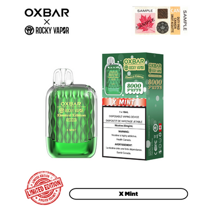 OXBAR X Rocky Vapor G8000 Rechargeable Disposable Vape 18ml