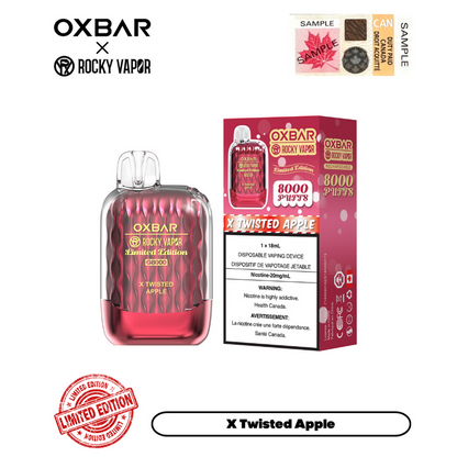 OXBAR X Rocky Vapor G8000 Rechargeable Disposable Vape 18ml