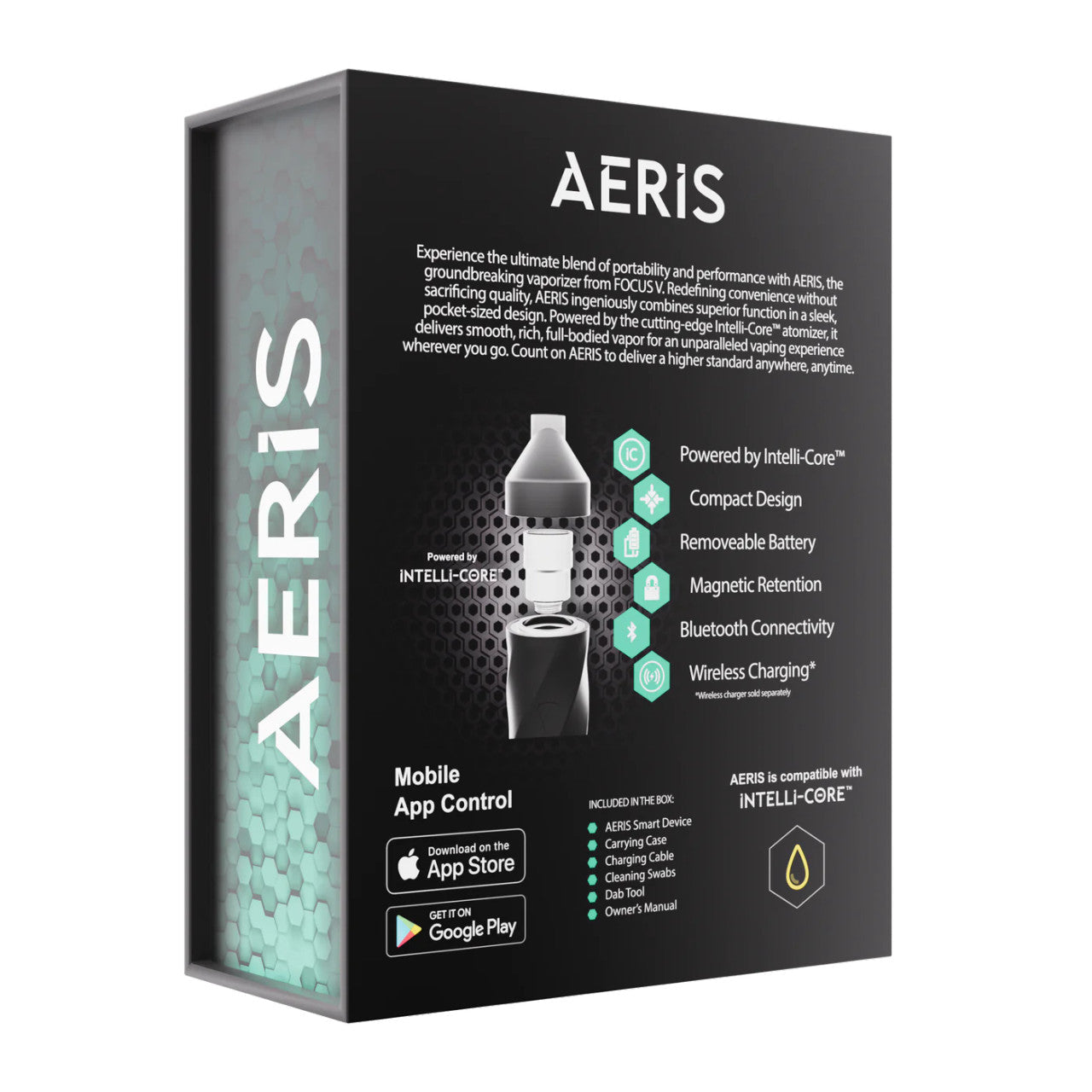 Focus V AERIS Dab eRig 800mAh  back of box