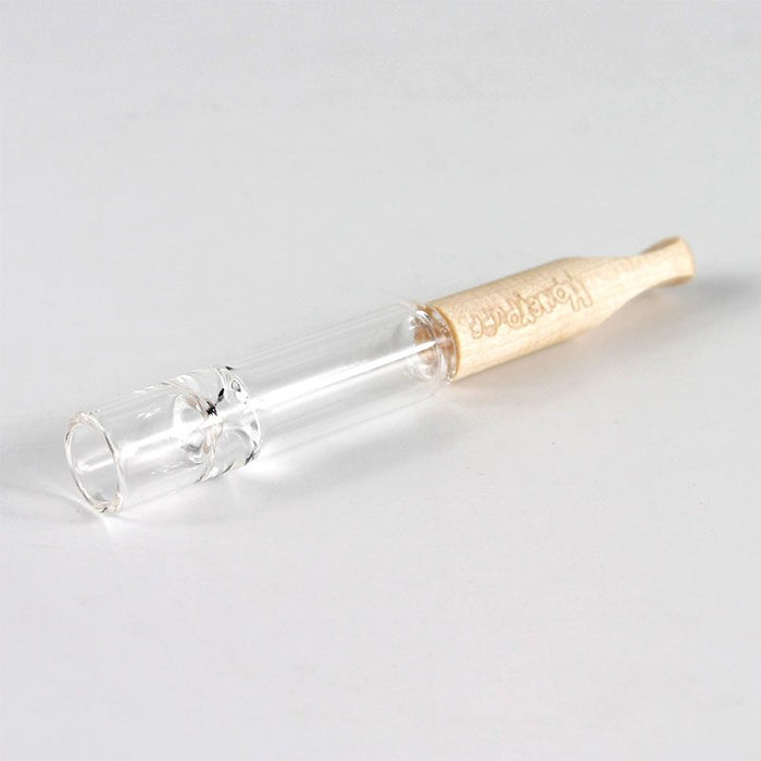 Pipe en verre One Hitter avec embout en bambou