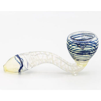 Pipe en verre coudée