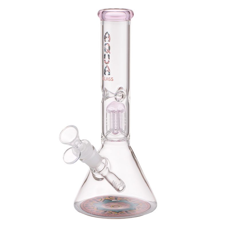 Bong en verre AQUA 10″ avec percolateur à 5 bras et récupérateur de glace