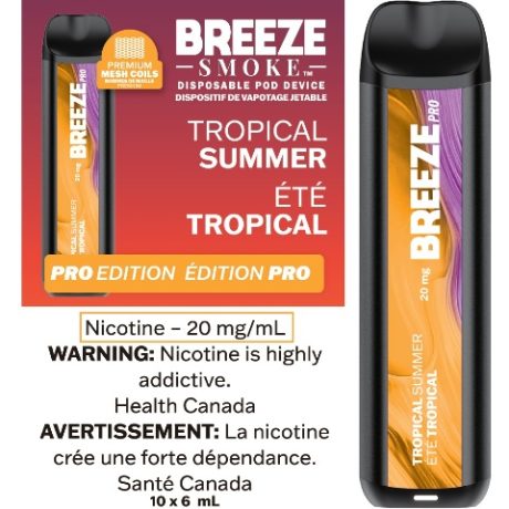 Vape jetable Breeze Pro 2000 bouffées 6 ml