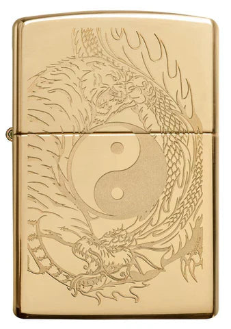 Zippo Lighter - Tiger Dragon Design