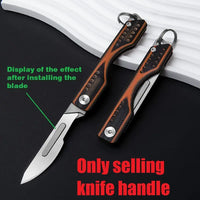 Steel Keychain Folding Knife Handle - Blade Not Included