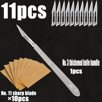 Carbon Steel Knife Set With No. 3 Handle