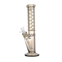 Bong en verre galvanisé avec logo de luxe de 14 pouces et 7 mm