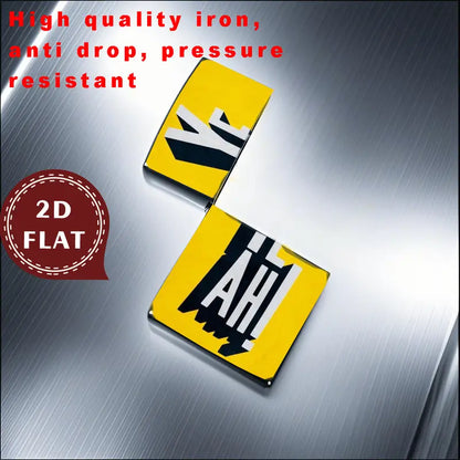 2D Retro Bold "YE AH" Text Design Lighter Shell