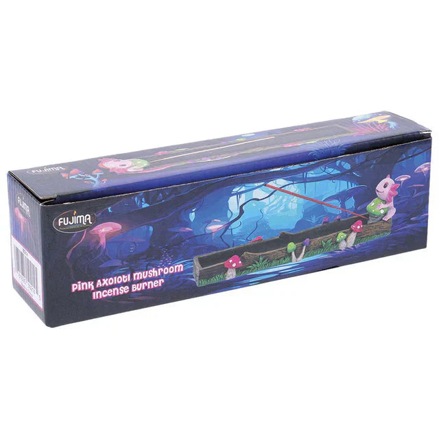 Fujima - 10.5" Pink Axolotl Mushroom Incense Burner