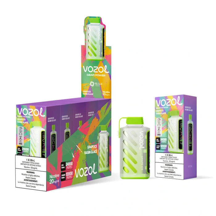 Vozol Gear Power 24k Puff Disposable Vape 20ml Grape Ice