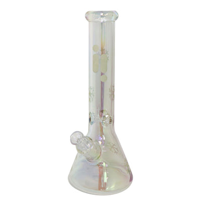 Bong à eau en verre métallique Infyniti Glass Snowflake 14" 7 mm