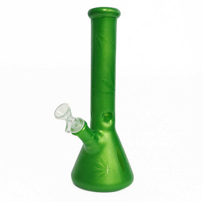 Metallic Wrapped 10" Leaf Embossed Bong with Ice Catcher