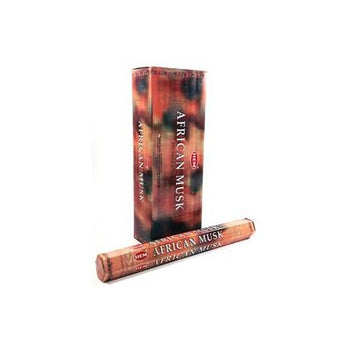 HEM African Musk 9″ Incense Sticks – Hex Box (20g)