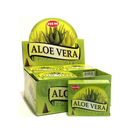 HEM - Aloe Vera Incense Cones (10 Cones)