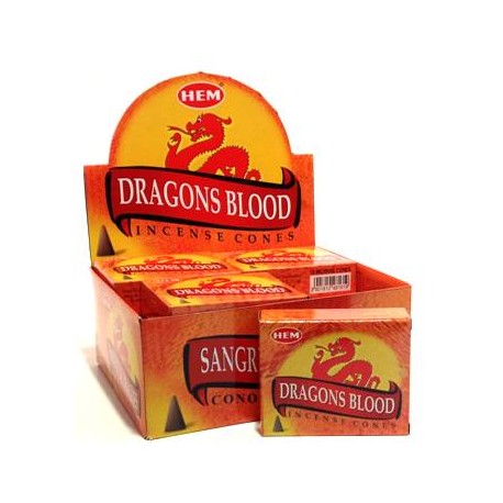HEM - Dragons Blood Incense Cones (10 Cones)