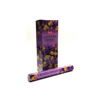 HEM Lavender Fennel 9″ Incense Sticks – Hex Box (20g)