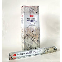 HEM Precious White Sage 9″ Incense Sticks – Hex Box (20g)
