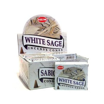 HEM - White Sage Incense Cones (10 Cones)