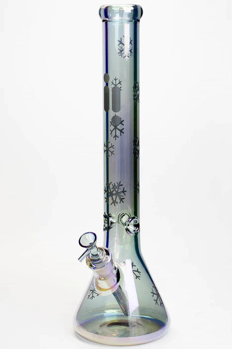 Infyniti 18" Snowflake 7mm Metallic Glass Water Bong