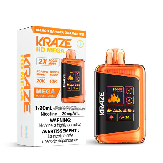 Kraze HD Mega 20k Rechargeable Disposable Vape 20ml