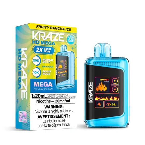 Kraze HD Mega 20k Rechargeable Disposable Vape 20ml