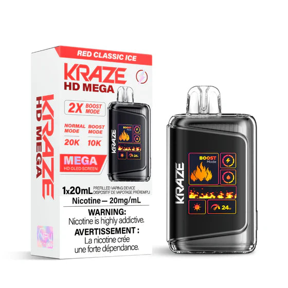 Kraze HD Mega 20k Rechargeable Disposable Vape 20ml