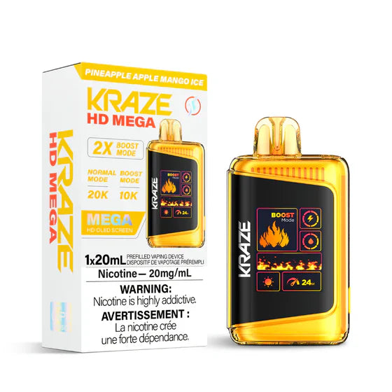 Kraze HD Mega 20k Rechargeable Disposable Vape 20ml