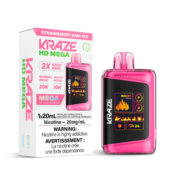 Vape jetable rechargeable Kraze HD Mega 20k 20 ml