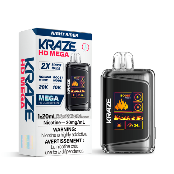 Kraze HD Mega 20k Rechargeable Disposable Vape 20ml