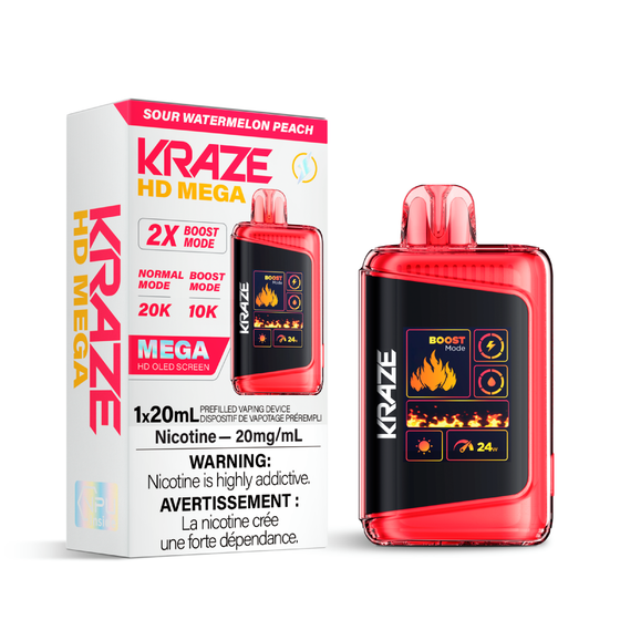 Kraze HD Mega 20k Rechargeable Disposable Vape 20ml